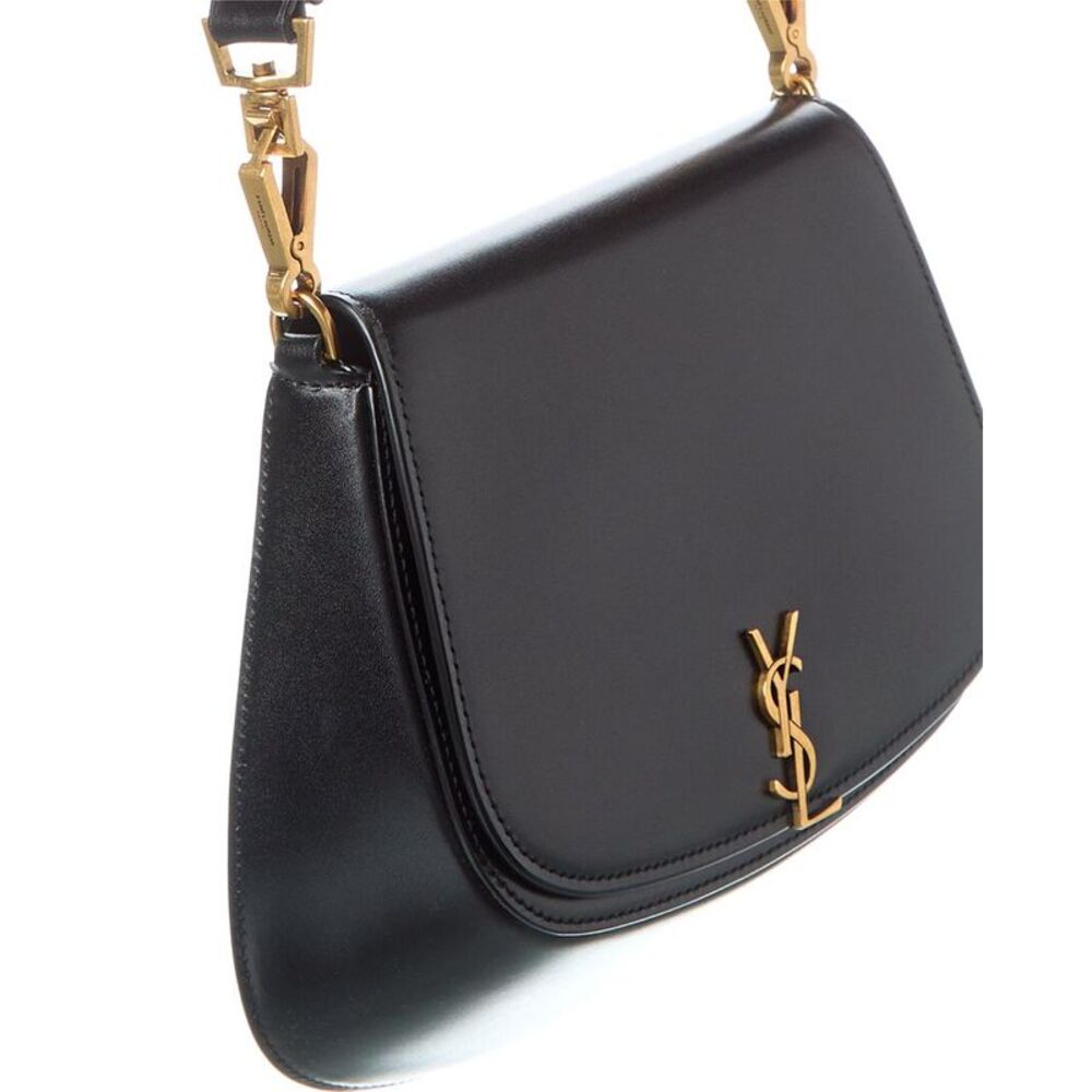 Saint Laurent Voltaire Top Handle Leather Satchel, Black - Picture 3 of 5
